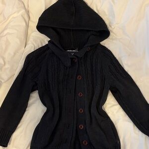 American Eagle Outfitters Dark Knit Cardigan vintage